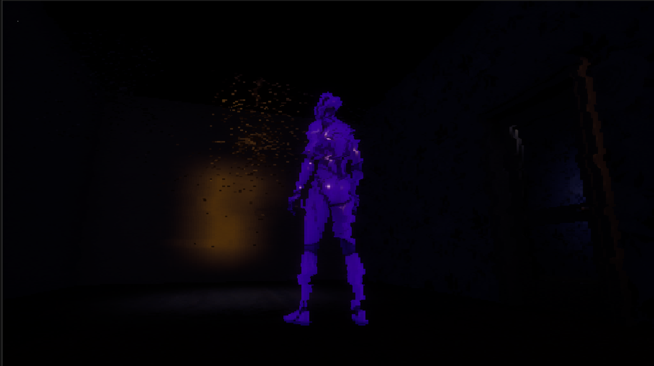Glitch Effect With Purple Highlight