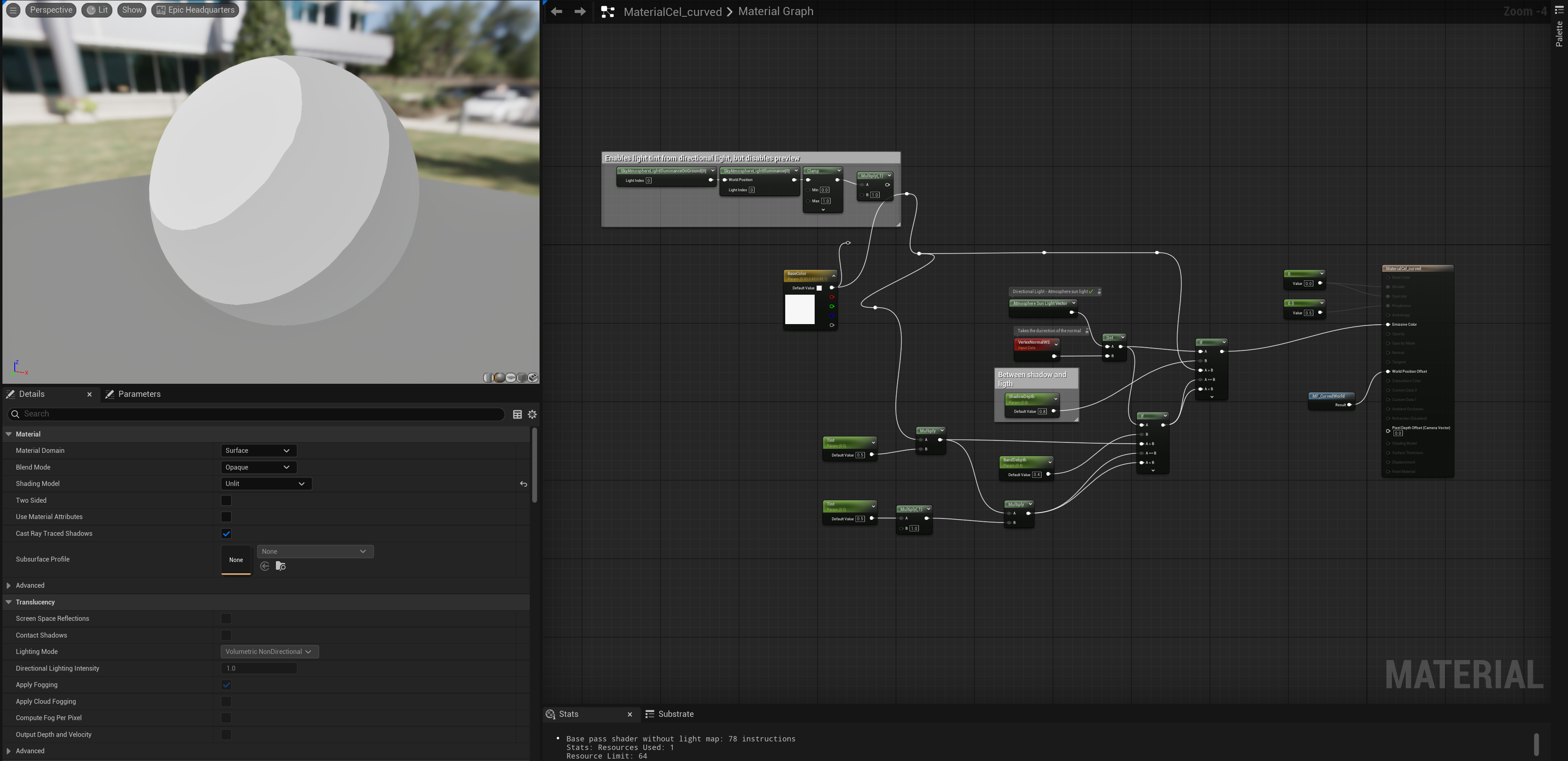 Material blueprint