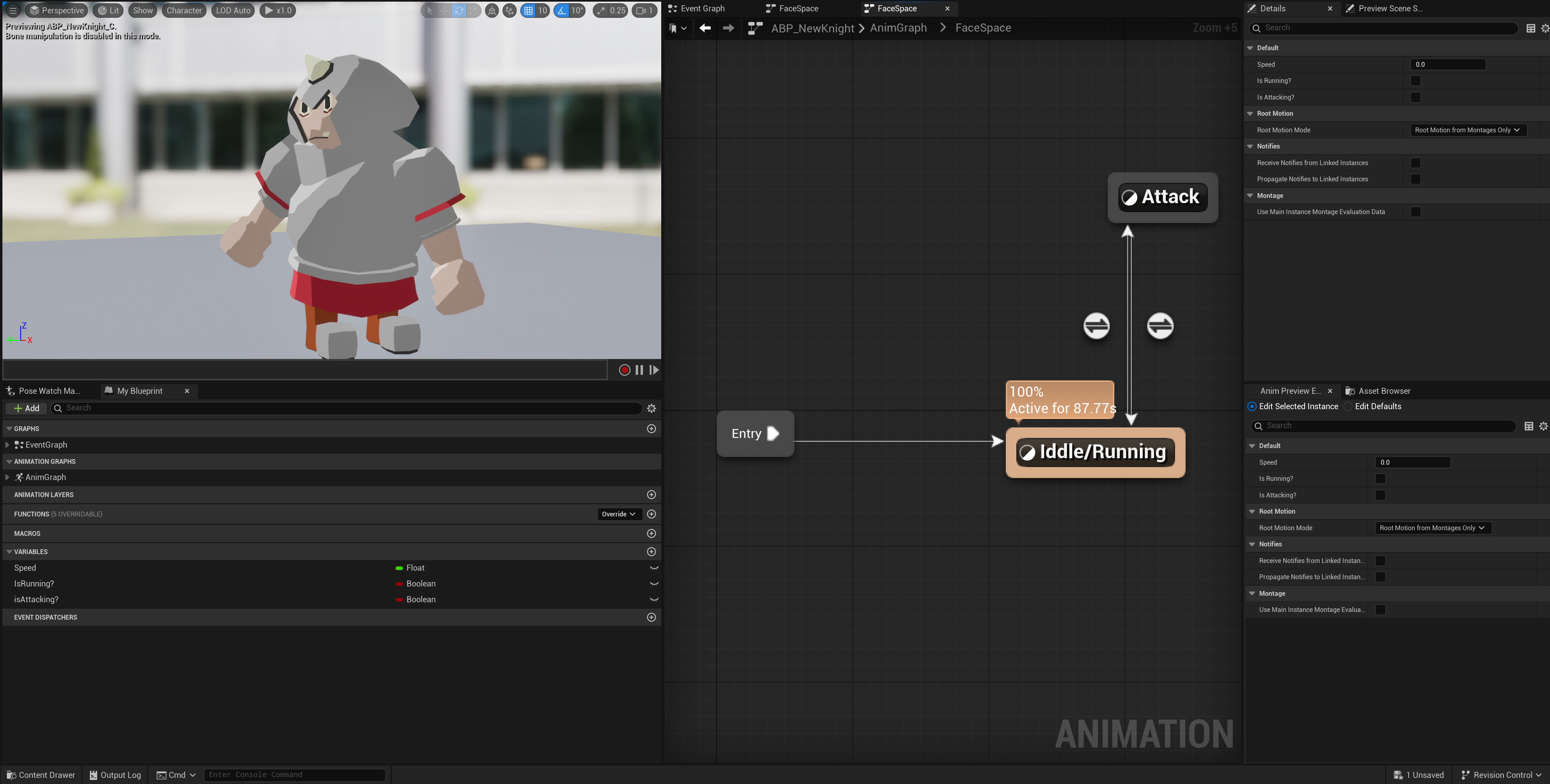 In Unreal Enigne animation blueprint